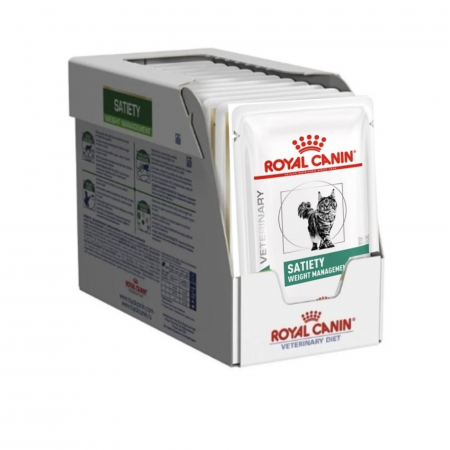 Pisici - Royal Canin Satiety Weight Management, 12 plicuri x 85 g