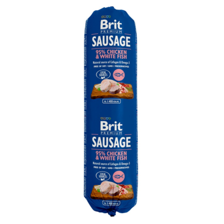 Hrana Umeda Caini - Salam pentru caini Brit cu Pui si Peste Alb 800 g