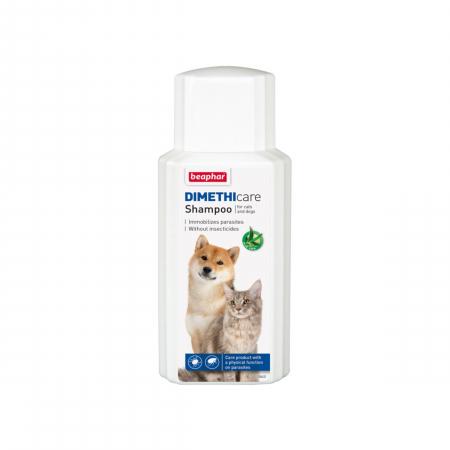 Sampoane si Balsamuri - Sampon antiparazitar dimethicare pentru caini si pisici beaphar 200ml