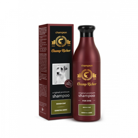 Igiena si ingrijire caini - Sampon CHAMP RICHER pentru CAINI cu BLANA SARMOASA, 250 ml