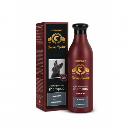 Igiena si ingrijire caini - Sampon CHAMP RICHER pentru CAINI cu BLANA NEAGRA, 250 ml