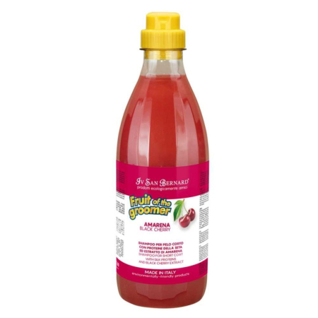 Sampoane si Balsamuri - Sampon pentru par scurt Iv San Bernard Black Cherry, pentru caini si pisici, 1000 ml