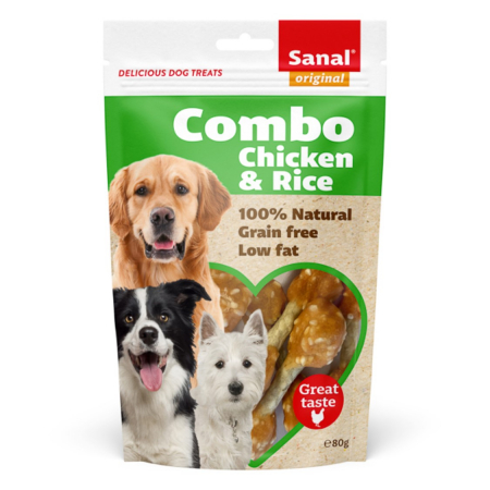 Caini - Sanal Dog Combo Chicken and Rice Doypack 80 g