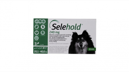 Antiparazitare interne si externe - Selehold pentru caini 240 mg / ml (20.1 - 40 kg), 3 x 2 ml