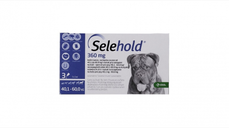 Antiparazitare interne si externe - Selehold pentru caini 360 mg / ml (40.1 - 60 kg), 3 x 3 ml