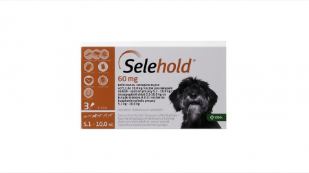 Antiparazitare interne si externe - Selehold pentru caini 60 mg / ml (5 - 10 kg), 3 x 0.5 ml