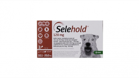 Antiparazitare interne si externe - Selehold pentru caini 120 mg / ml (10.1 - 20 kg), 3 x 1 ml