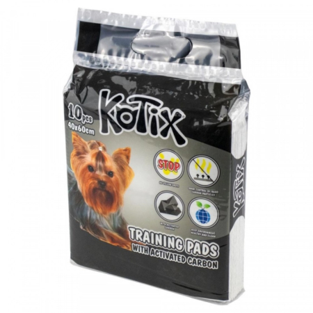 Caini - Set 10 covorase absorbante igienice pentru caini Kotix, cu carbon activ, 40 x 60 cm