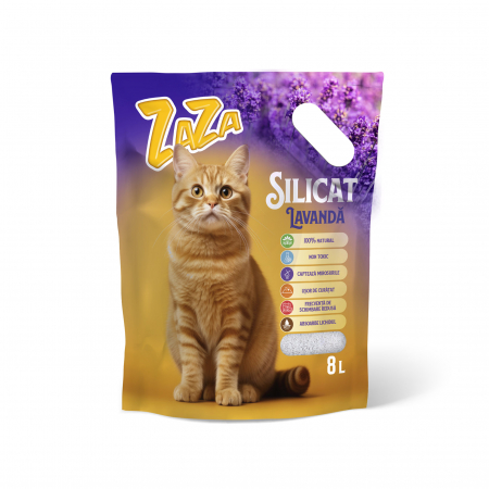 Asternut litiera / Nisip / Silicat - Silicat ZAZA cat,  Lavanda 8 L
