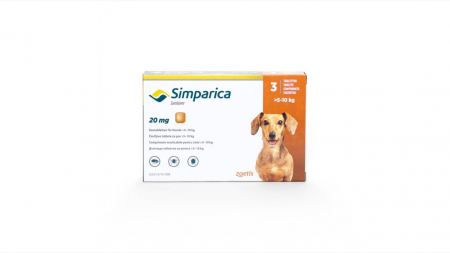 Deparazitare externa - Simparica Caine 20 mg (5 - 10 kg), 3 comprimate