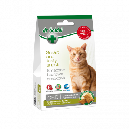 Recompense Delicioase - Snack pentru vitalitate crescuta, Dr. Seidel, pentru pisici, (cu CBD), 50 g