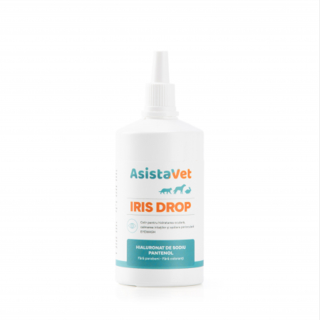 ORL Caini - Solutie de curatare perioculara si oculara Iris Drop 130 ml