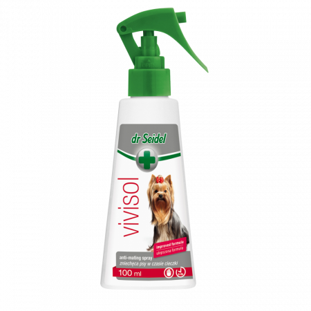 Solutii Atractante si repelente - Spray repelent pentru femele in calduri, Vivisol, Dr. Seidel, 100ml