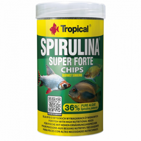 Hrana Pesti - SUPER SPIRULINA FORTE CHIPS Tropical Fish, 1000ml/ 520g