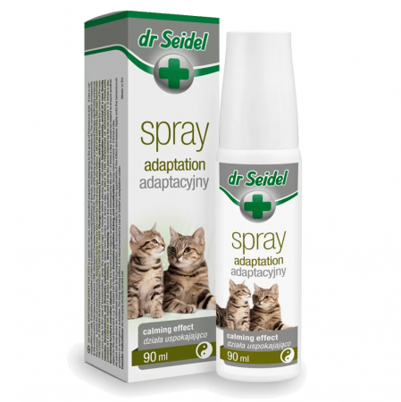 Pisici - Spray pentru sprijin comportamental in caz de stres si anxietate la pisici, Dr. Seidel, 90ml
