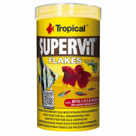 Hrana Pesti - SUPERVIT, Tropical Fish Flakes,1000ml, 200g