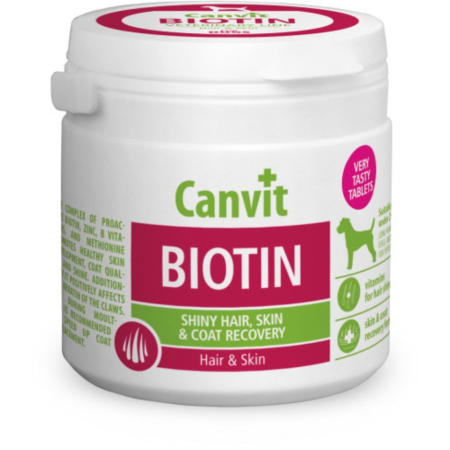 Caini - Supliment nutritiv Canvit Biotin 100 gr