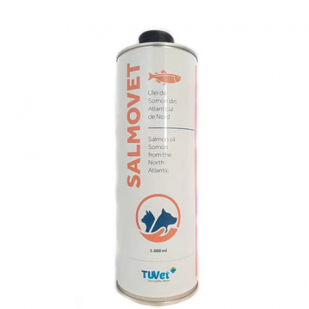 Suplimente nutritive, vitamine - Ulei de somon din Atlanticul de Nord Salmovet 1000 ml