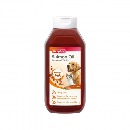 Ingrijire cai - Beaphar ulei de somon supliment nutritiv caini si pisici 430 ml