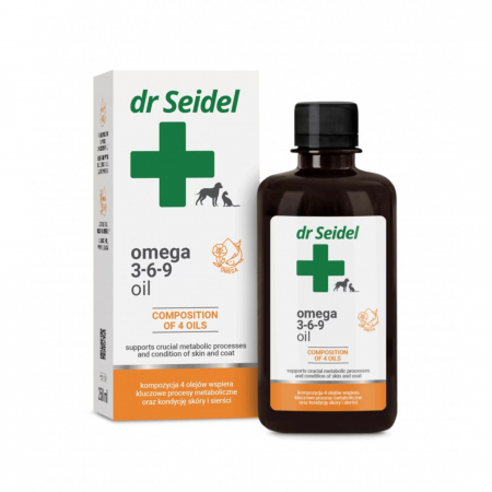 Pisici - Ulei pentru imunitatea organismului care previne si procesele inflamatori, Omega 3-6-9 OIL, Dr. Seidel , 250 ml