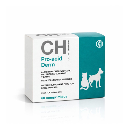 Caini - CH PRO-ACID DERM recomandat in preventia si tratamentul afectiunilor pielii si a blanii 60 tbl
