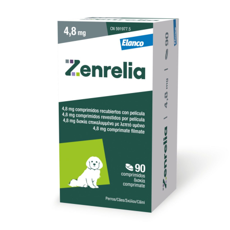 Farmacie Caini - ZENRELIA, Supliment destinat câinilor predispuși la reacții alergice cutanate,  4.8 mg - 90 tablete