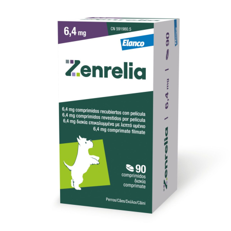 Farmacie Caini - ZENRELIA, Supliment destinat câinilor predispuși la reacții alergice cutanate,  6.4 mg - 90 tablete