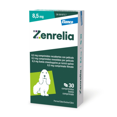 Farmacie Caini - ZENRELIA, Supliment destinat câinilor predispuși la reacții alergice cutanate,  8.5 mg - 30 tablete