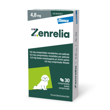 Farmacie Caini - ZENRELIA, Supliment destinat câinilor predispuși la reacții alergice cutanate,  4.8 mg - 30 tablete