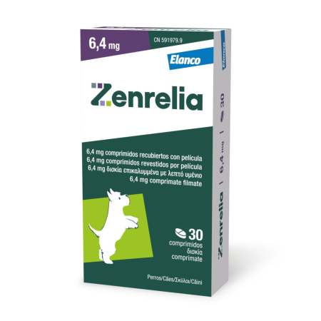 Farmacie Caini - ZENRELIA, Supliment destinat câinilor predispuși la reacții alergice cutanate,  6.4 mg - 30 tablete