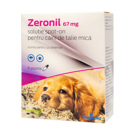 Antiparazitare interne si externe - Zeronil 67mg dogs (2-10kg) - 6 Pipete Antiparazitare