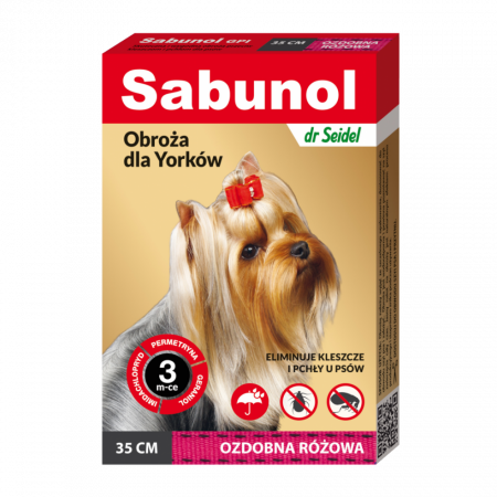 Caini - Zgarda antiparazitara caini , Sabunol GPI talie mica 2-10 kg Roz , 35 cm