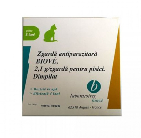 Deparazitare externa - Zgarda antiparazitara Lab Biove pisica 35 cm, cu varsta peste  3 luni