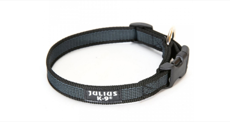 Accesorii caini - Zgarda nylon caini Julius k9 - 39-65cm - Gri