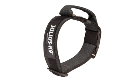 Accesorii caini - Zgarda caine Julius K9 Color & Gray, maner si inchidere siguranta - 40mm - Gri