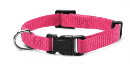 Hamuri, Lese si Zgarzi - Zgarda reglabila Record nylon - XS  20 - 30 cm - Roz