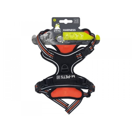 Caini - Ham HIKING M-PETS, S, portocaliu, 2 cm x 35-60 cm