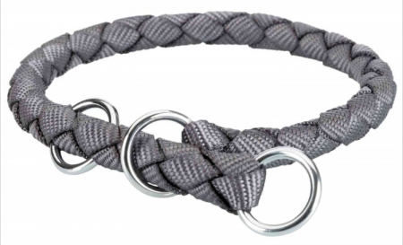 Caini - Zgarda Coarda S-M 35-41 cm/12 mm Grii