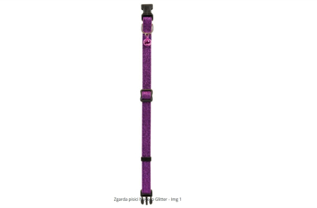 Lese, Hamuri si Zgarzi - Zgarda pisici Nayeco Glitter cu clopotel 20-33 cm