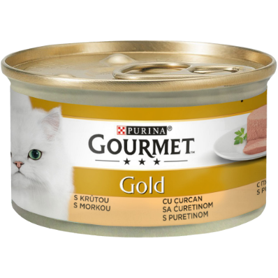 GOURMET GOLD MOUSSE CU CURCAN,Hrana Umeda Pisici, 85g 85 g