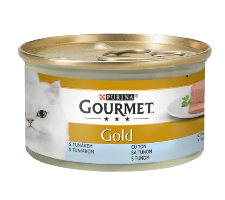 GOURMET GOLD MOUSSE CU TON,Hrana Umeda Pisici, 85g 85 g