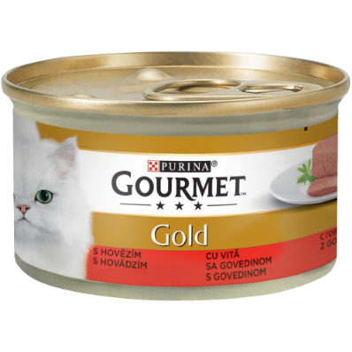 GOURMET GOLD MOUSSE CU VITĂ, Hrana Umeda Pisici, 85g 85 g