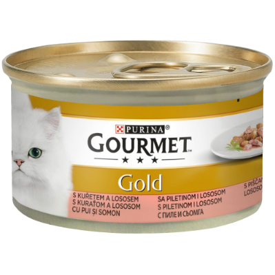 GOURMET GOLD CU PUI ȘI SOMON ÎN SOS, 85g 85 g