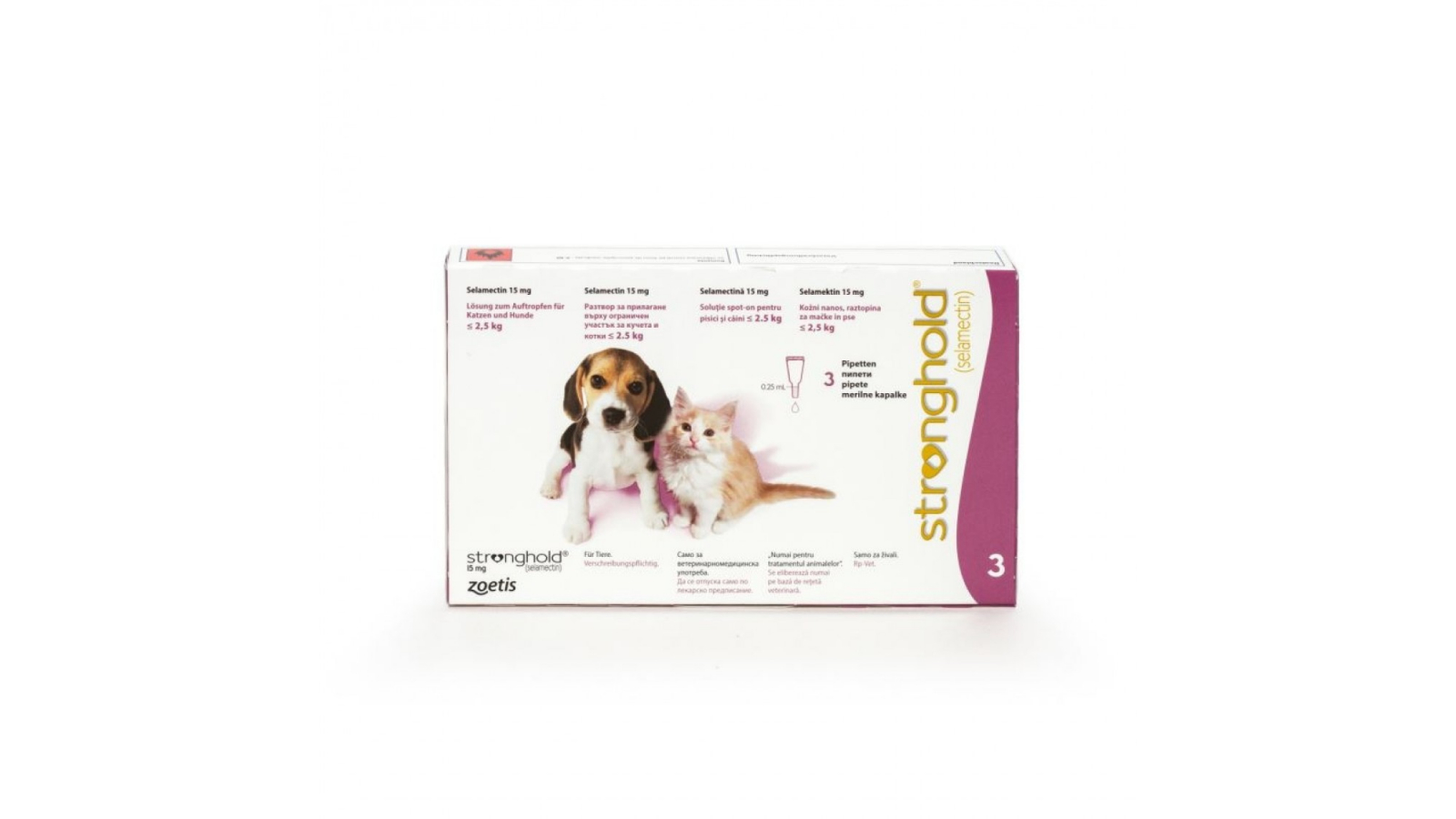 Stronghold Caine Pisica 15mg ( 2,5 kg) 3 pipete 3 Pipete