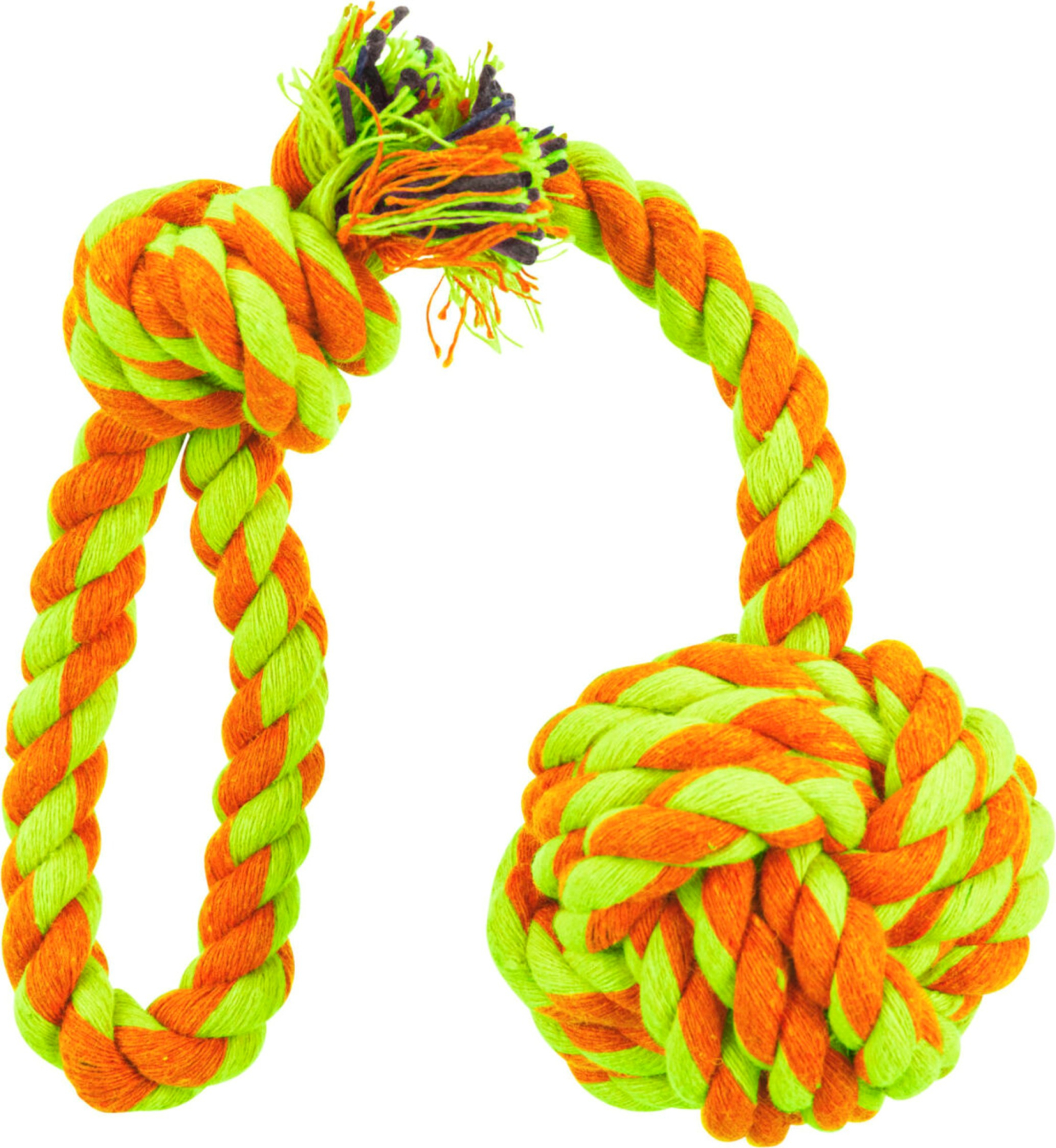 Jucarie Minge Din Sfoara Lime Portocaliu 5.5 cm 30 cm 5.5 cm/30 cm