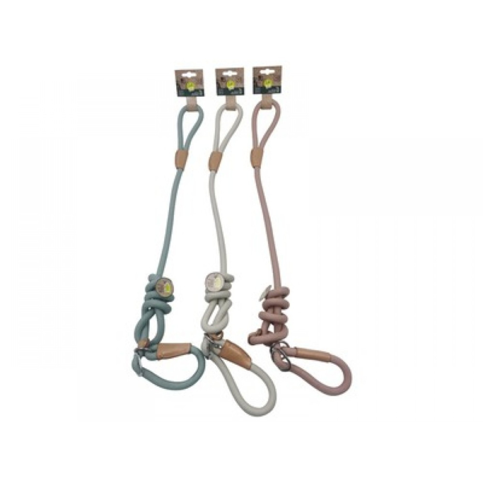 Lesa pentru caini, alb, ECO M-PETS, Ø 1.2 cm x 150 cm, S 1.2cm x 120 cm