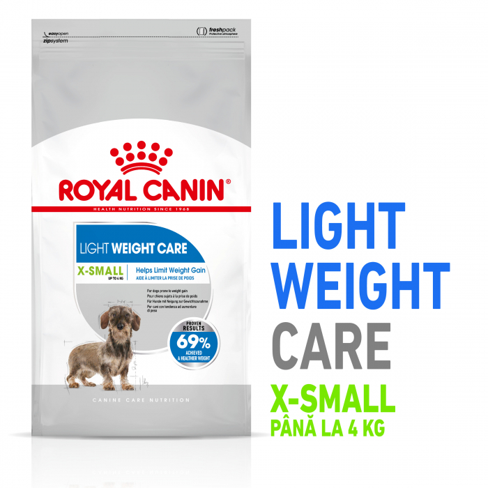 Royal Canin XSmall Light Weight Care Adult hrana uscata caine, limitarea cresterii in greutate, 500 g [1]