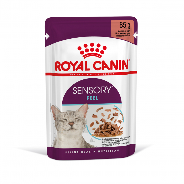 Royal Canin Sensory Feel, hrana umeda pisici, stimularea simtului tactil (in sos), 12 x 85 g [10]