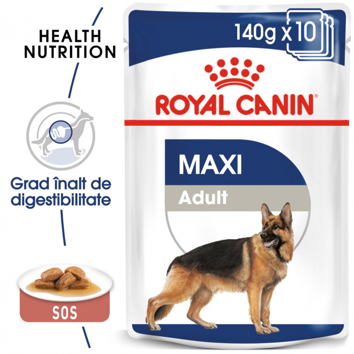 Royal Canin Maxi Adult hrana umeda caine (in sos), 10 x 140 g [1]