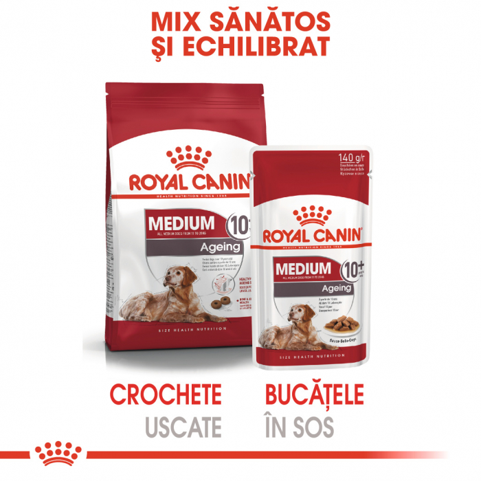 Royal Canin Medium Ageing hrana umeda caine senior (in sos), 10 x 140 g [1]